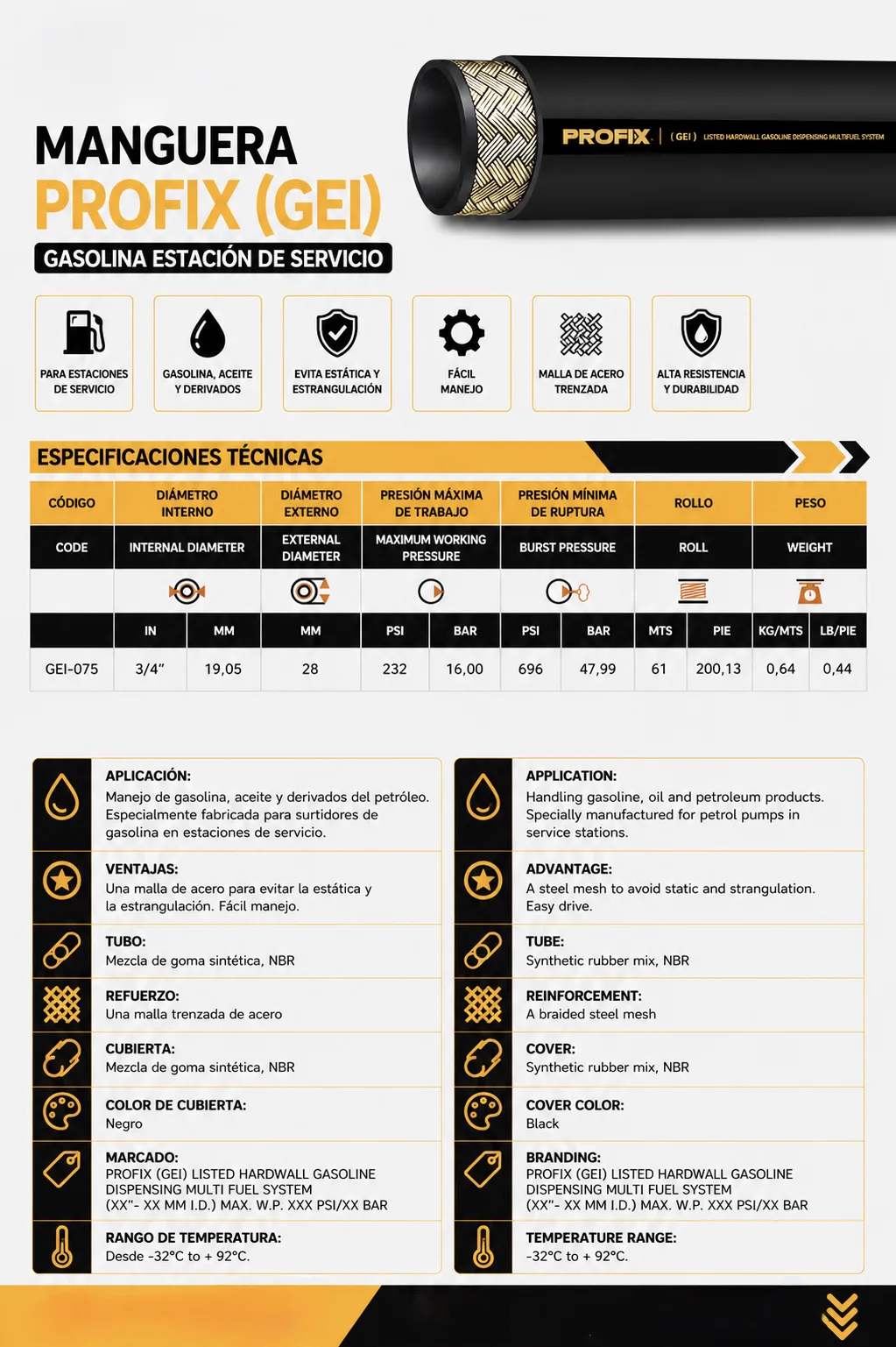 Datasheet — Fuel Dispensing Hose (GEI)