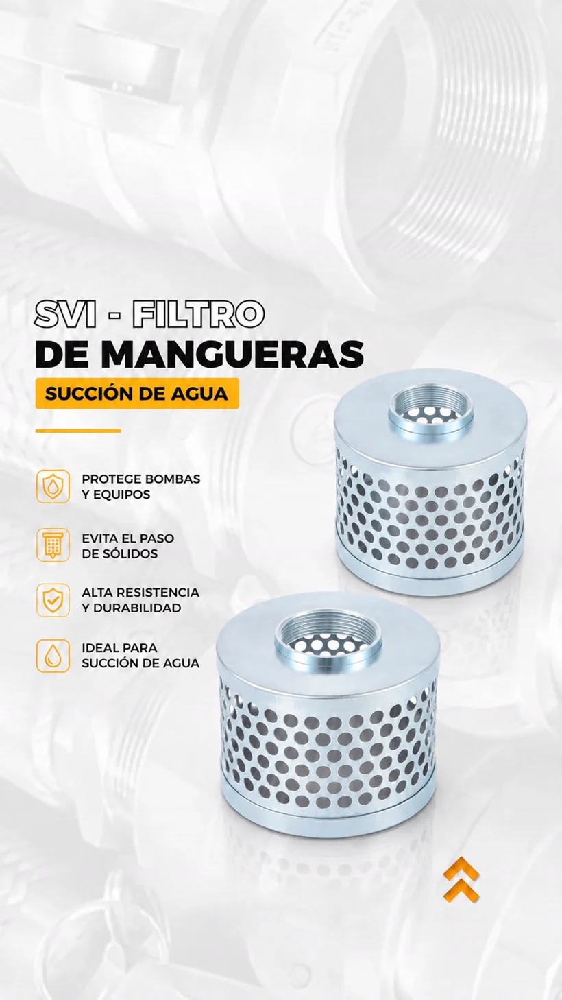 Ficha técnica — Filtro / Canastilla de Succión (SVI)