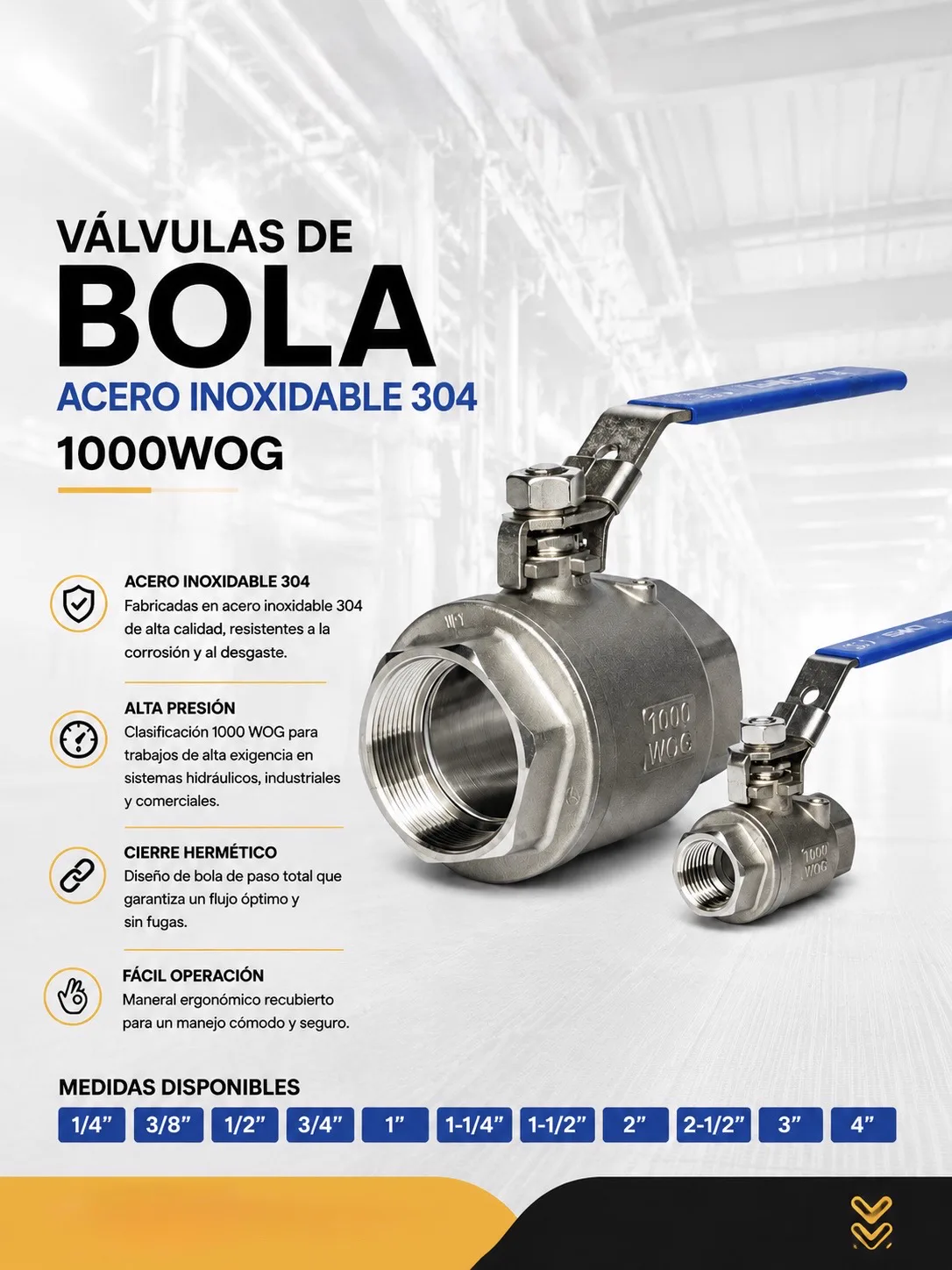 Datasheet — Stainless Steel 304 Ball Valve (VX)
